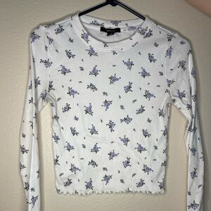 Delirious White Floral Women's Top